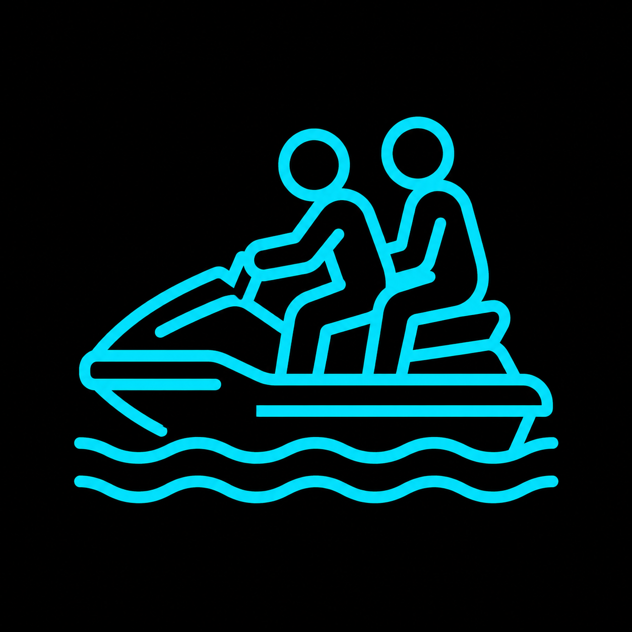 Icono que representa experiencias individuales, en pareja y grupos de hasta seis motos de agua.